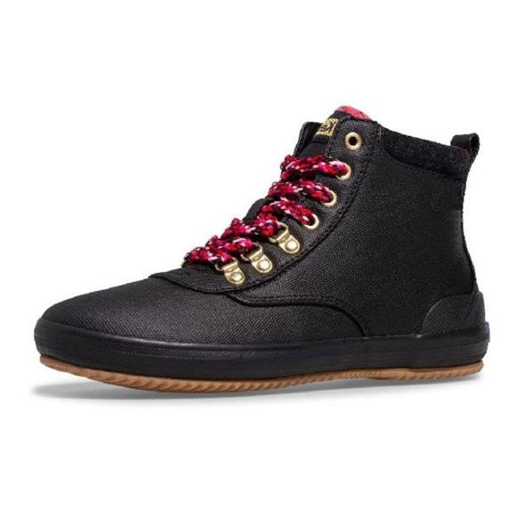 NEW KEDS WOMEN'S SCOUT BOOT lll WATER RESISTANT CANVAS W/WOOL BLACK 5W - Picture 3 of 10